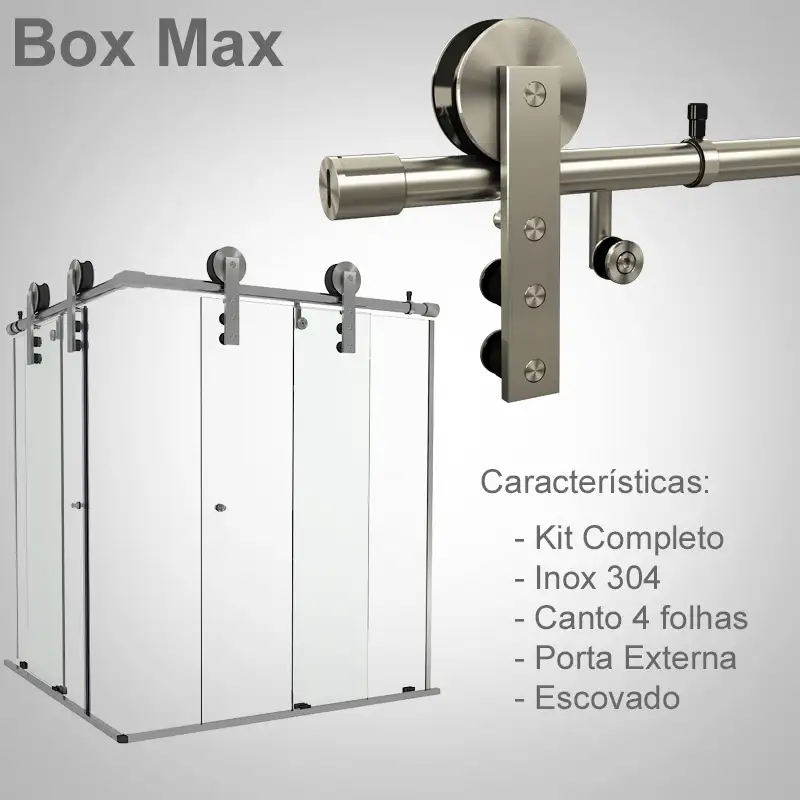 Canto Externo 4 Folhas Escovado